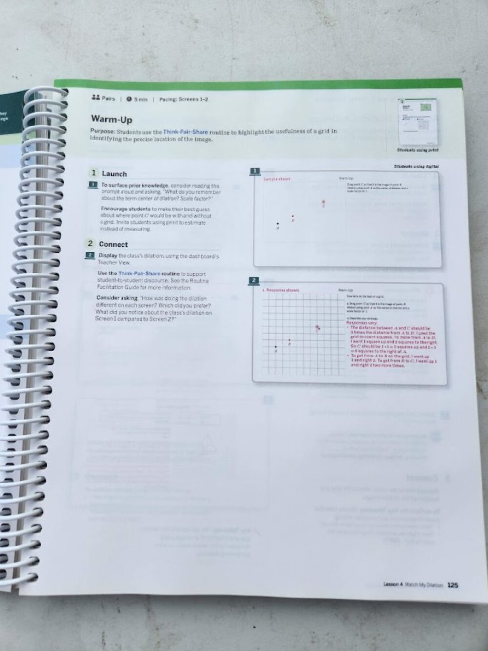 Amplify Desmos Math Grade 8 Volume 1 California Teacher Edition Book Answer Answ - Picture 12 of 15